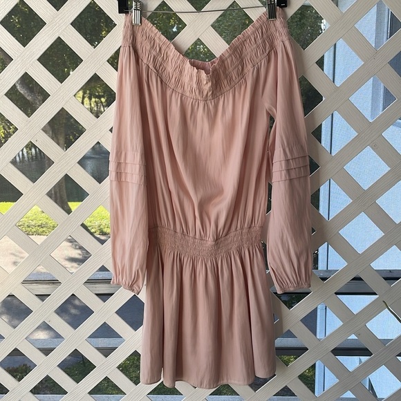 Ramy Brook ‘Dara’ Off-Shoulder Blush Pink Dress - Picture 4 of 11